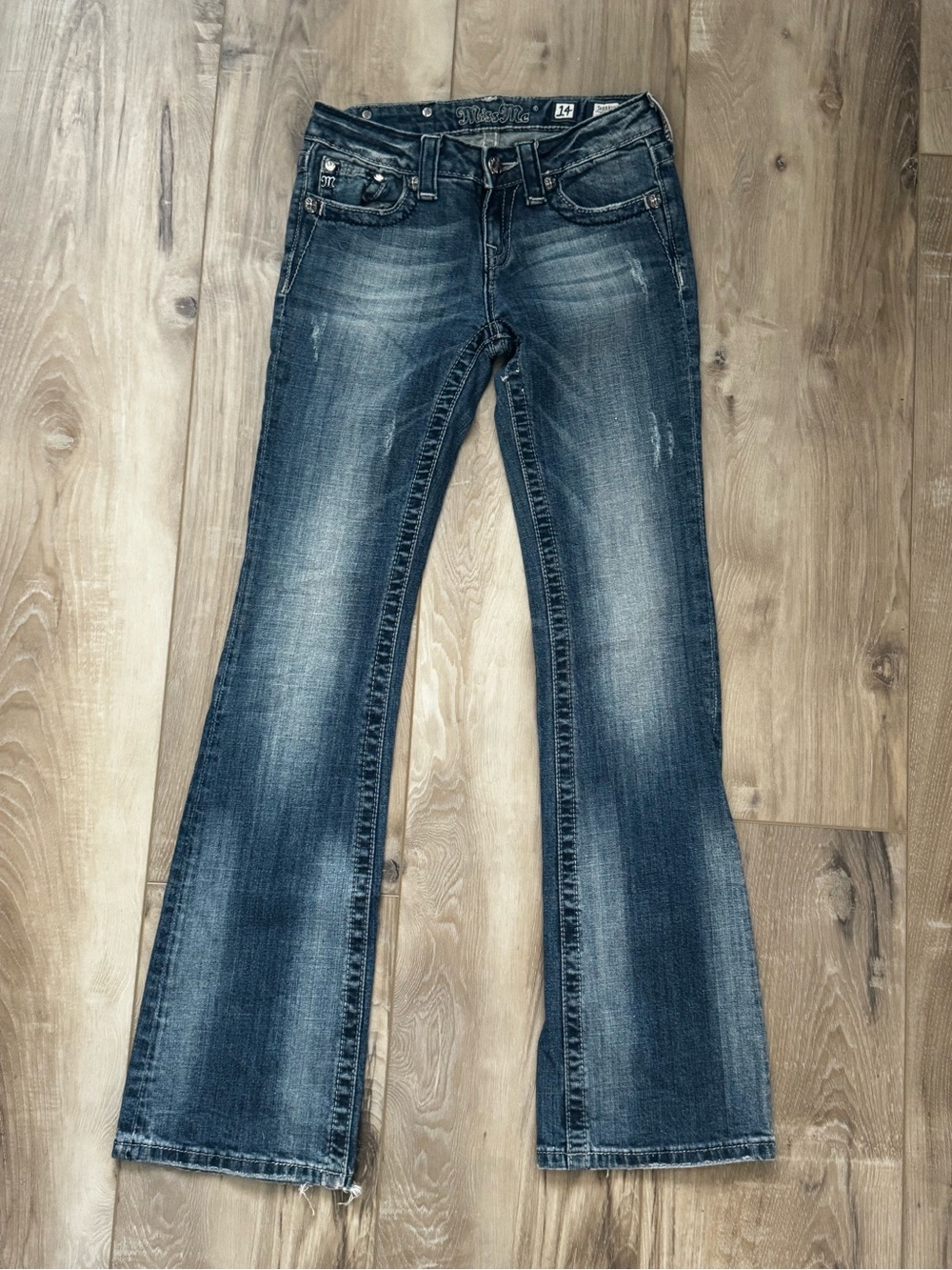 Miss me girls  Dark Wash Bootcut Jeans - Blue